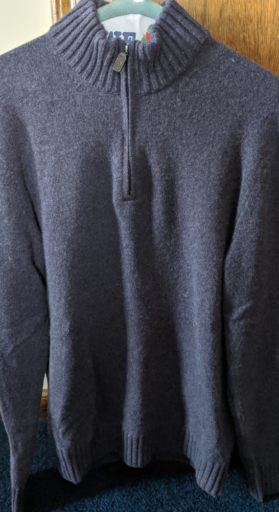 Black Brown Men's Half Zip Sweater